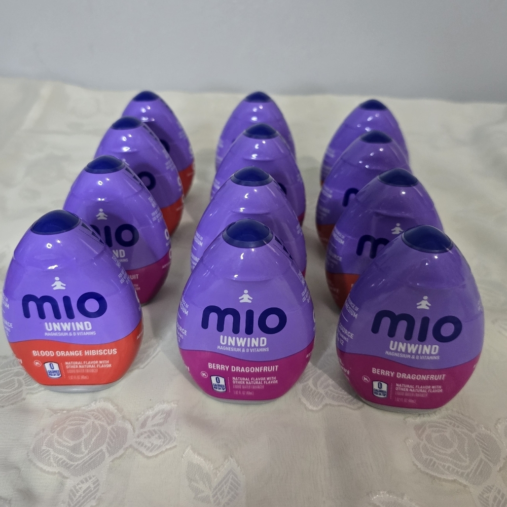 12x Mio Unwind Dragonfruit N Blood Orange Hibiscus Flavor Liquid Water SOLD
